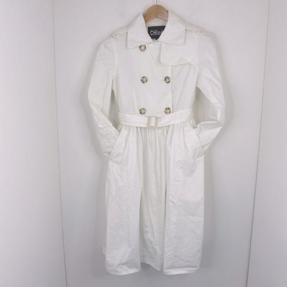 Chloe Jackets & Blazers - CHLOE Double Breasted Belted Trench Coat